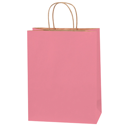 10 x 5 x 13" Pink Tinted Shopping Bags