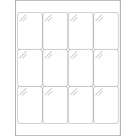 2 x 3 Pure Clear Rectangle Laser Labels