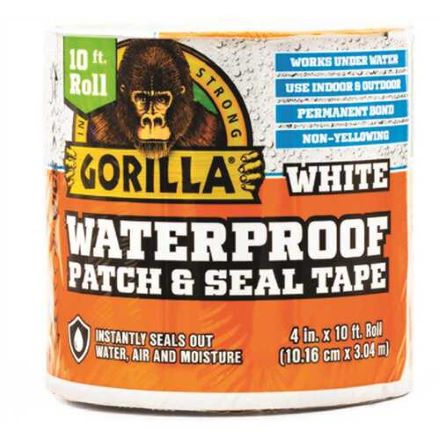 4" x 10 ft. Gorilla<span class='rtm'>®</span> Waterproof Patch and Seal Tape - White